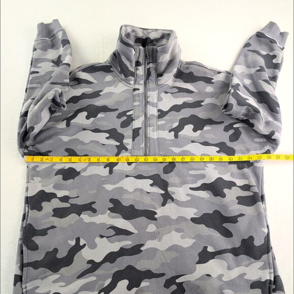 Old Navy Camo Quarter Zip Funnel Neck GorpCore Lounge Men's Large Black/Grey - Picture 6 of 10